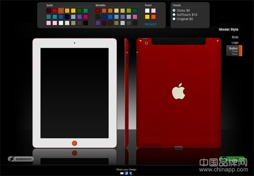 苹果ipad2想要白的红的黑的都可以实现