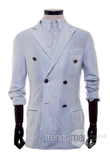 竖条西服、衬衣 Giorgio Armani
