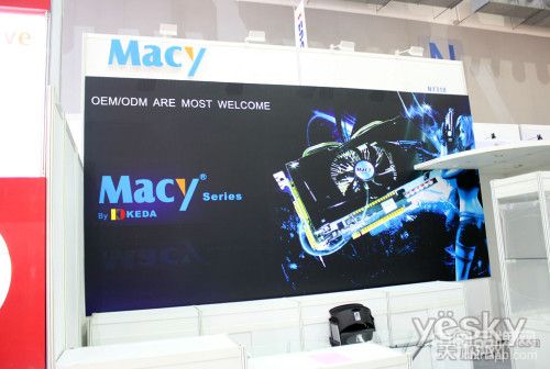 来自深圳的显卡品牌：铭鑫，从展牌来看，此次参展是为了吸引OEM/ODM客户。