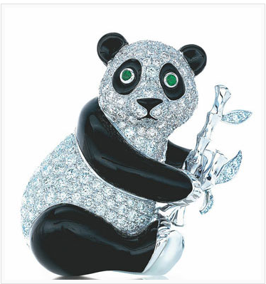 Tiffany & Co. 熊猫胸针