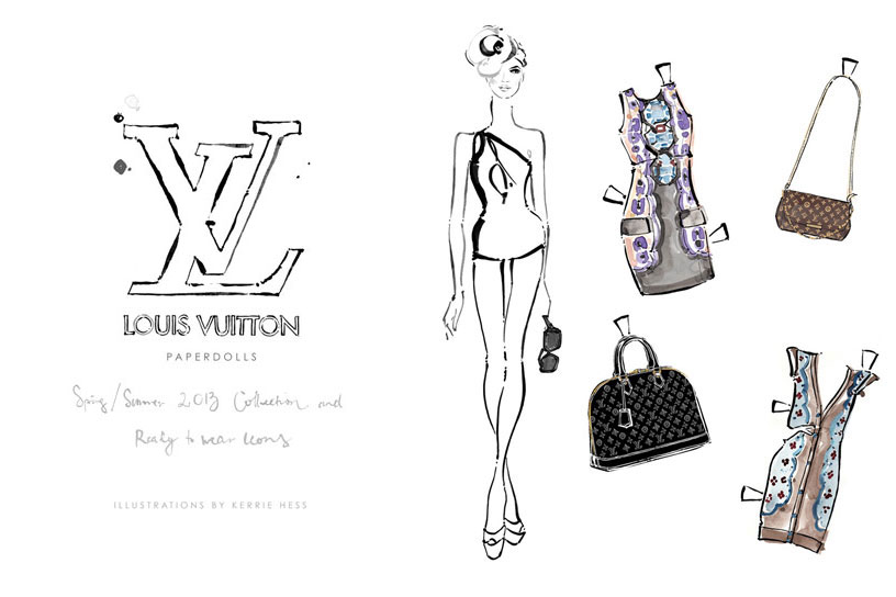 Louis Vuitton 2013 春夏系列 时装纸娃娃