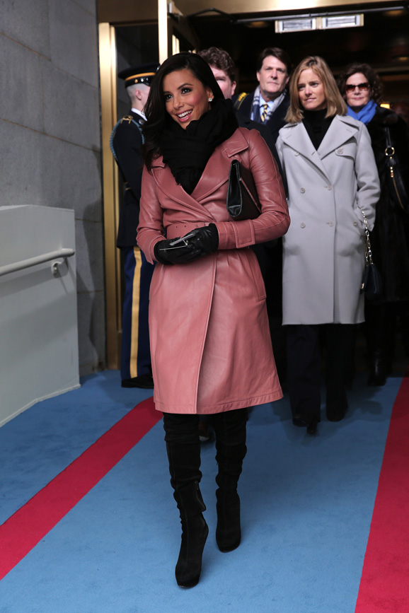 Eva Longoria身穿Bally出席奥巴马连任仪式