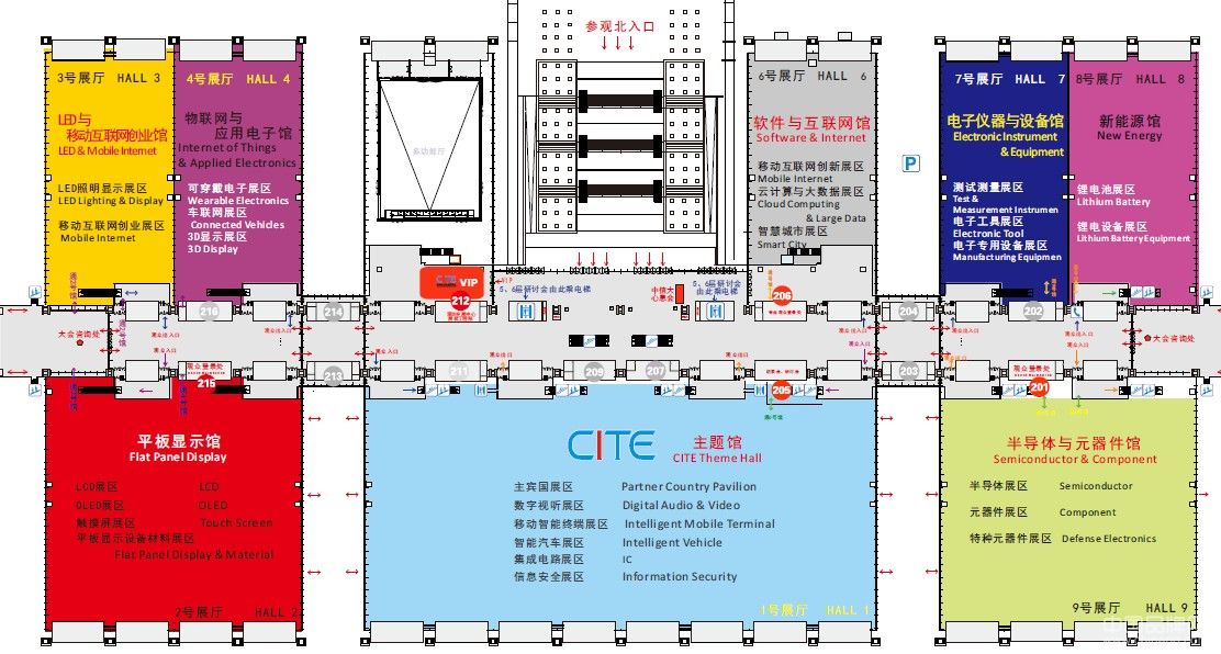 2015深圳电子展整体布局图