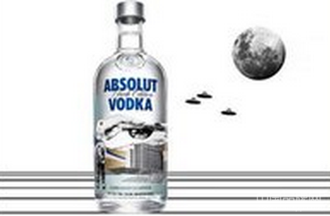 Absolut Vodka（绝对伏特加）创作太空纪元瓶身