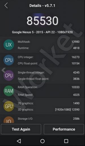 秒杀一切！搭骁龙820新Nexus 5跑分泄露1