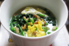 虾米菠菜鸡蛋汤