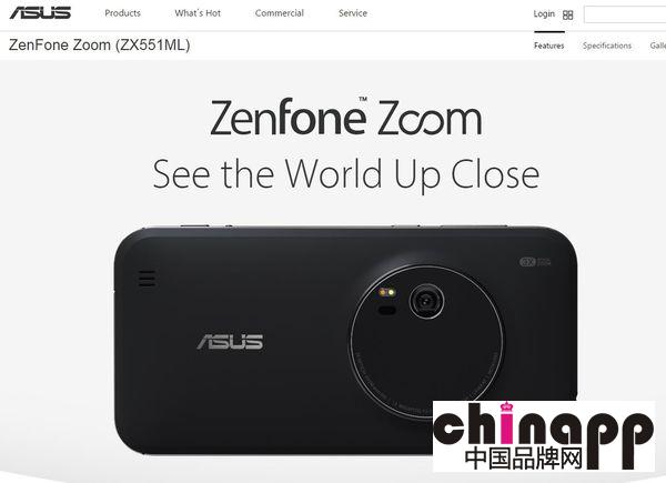 华硕ZenFone Zoom主打拍照 3倍光学变焦 美国官网露脸1