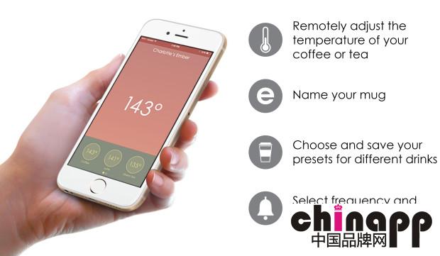 Ember温度可调杯 能让你用手机随心控制咖啡的冷热3