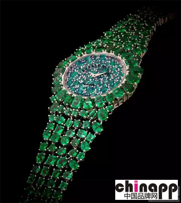 私人定制腕表 镶嵌245颗赞比亚祖母绿宝石1