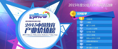 恭贺睿丁列席2015腾讯网教育年度总评榜1