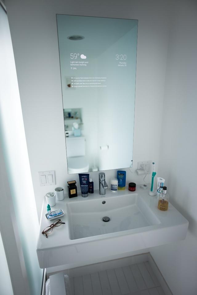 谷歌工程师脑洞大开打造酷炫浴室智能镜子2