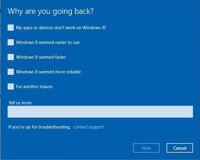 如何将windows 10恢复旧版本系统8