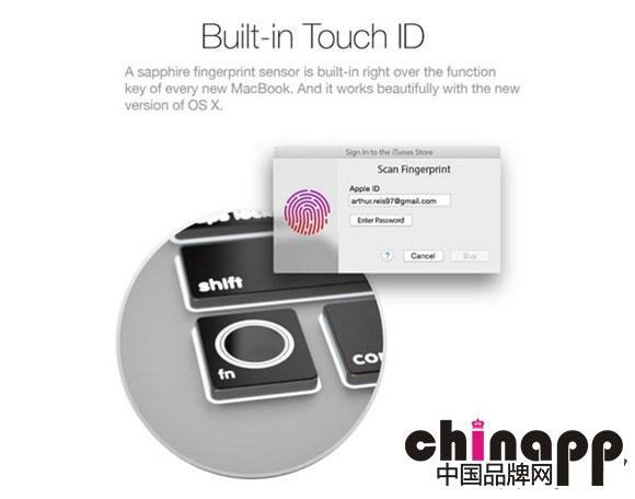 2016款苹果MacBook概念赏：支持指纹识别5