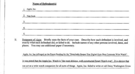苹果耐克手表被起诉侵权 索赔325亿元2