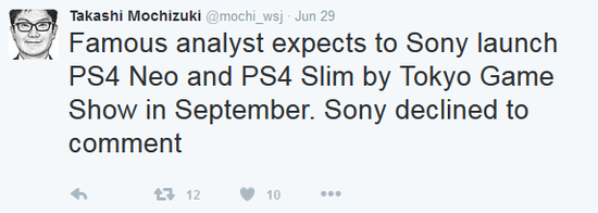 不仅有PS4 Neo！迷你版PS4 Slim将于9月发布2