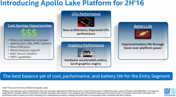 Intel低调发布低功耗Apollo Lake：奔腾赛扬再战2