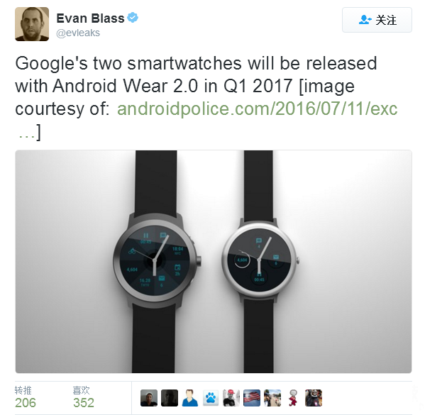 手表也有亲儿子 谷歌明年初发布智能表1