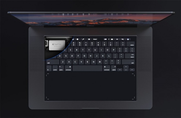 史上比较帅苹果MacBook Pro设计：整个键盘都是触控屏1