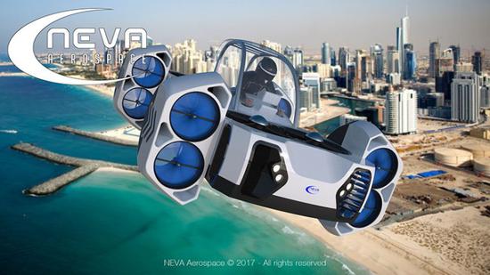 未来的飞行四轮摩托车AirQuadOne3
