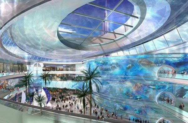 迪拜购物中心水族馆 